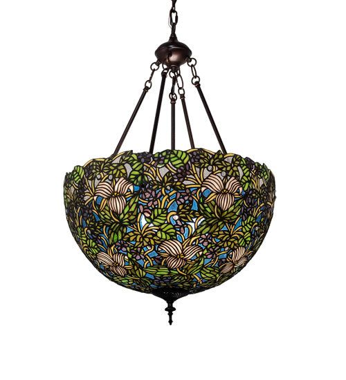 Meyda Tiffany 231193 Three Light Pendant, Mahogany Bronze