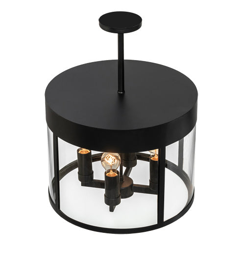 Meyda Tiffany 231239 Four Light Pendant, Solar Black