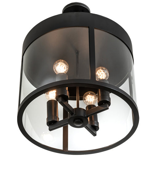 Meyda Tiffany 231239 Four Light Pendant, Solar Black