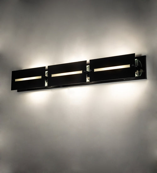 Meyda Tiffany 232065 Three Light Vanity, Mirror Black