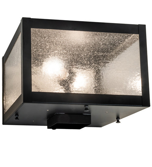 Meyda Tiffany 232073 Two Light Post Mount, Solar Black