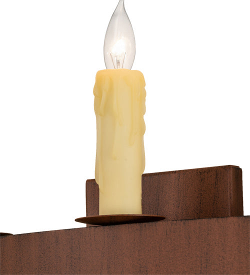 Meyda Tiffany 232159 Three Light Wall Sconce, Rustic Iron