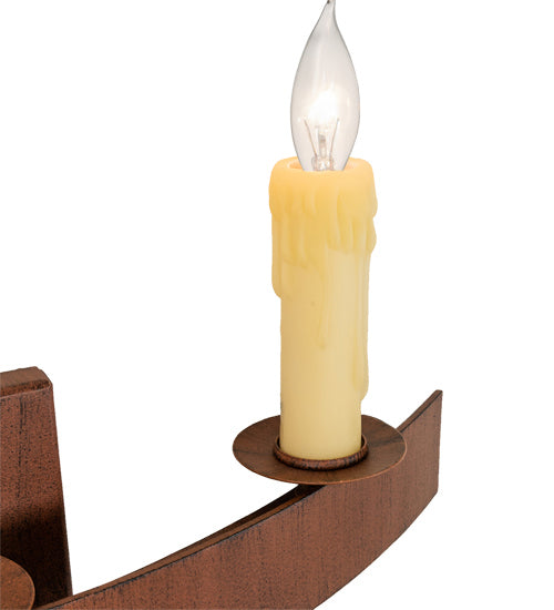 Meyda Tiffany 232159 Three Light Wall Sconce, Rustic Iron