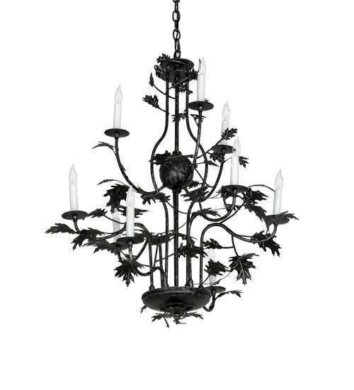 Meyda Tiffany 232381 Nine Light Chandelier, Gunmetal