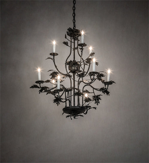 Meyda Tiffany 232381 Nine Light Chandelier, Gunmetal