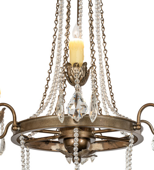 Meyda Tiffany 232504 Six Light Chandelier, Black Hills Gold