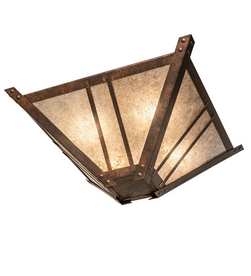 Meyda Tiffany 232536 Four Light Semi-Flushmount, Hanna Copper