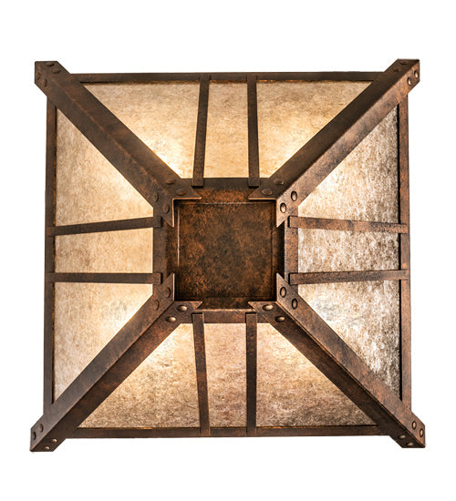 Meyda Tiffany 232536 Four Light Semi-Flushmount, Hanna Copper