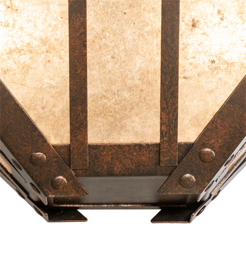 Meyda Tiffany 232536 Four Light Semi-Flushmount, Hanna Copper