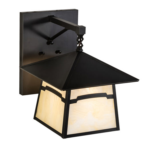 Meyda Tiffany 232605 One Light Wall Sconce, Craftsman Brown