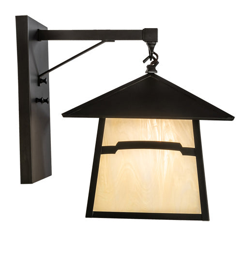 Meyda Tiffany 232605 One Light Wall Sconce, Craftsman Brown