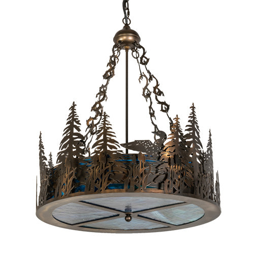 Meyda Tiffany 232747 Six Light Pendant, Antique Copper
