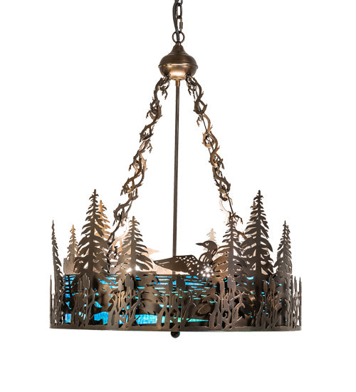 Meyda Tiffany 232747 Six Light Pendant, Antique Copper