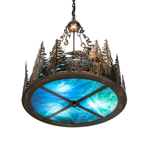 Meyda Tiffany 232747 Six Light Pendant, Antique Copper