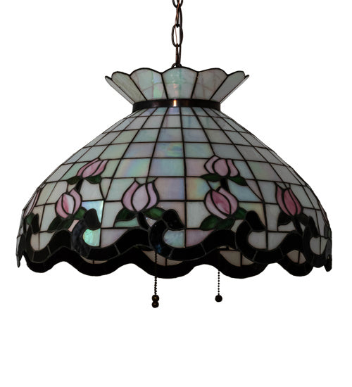 Meyda Tiffany 232764 Three Light Pendant, Mahogany Bronze