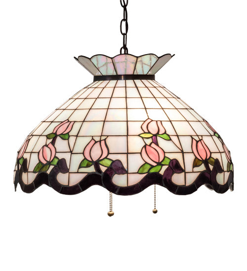Meyda Tiffany 232764 Three Light Pendant, Mahogany Bronze