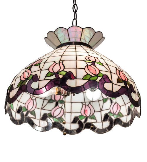 Meyda Tiffany 232764 Three Light Pendant, Mahogany Bronze