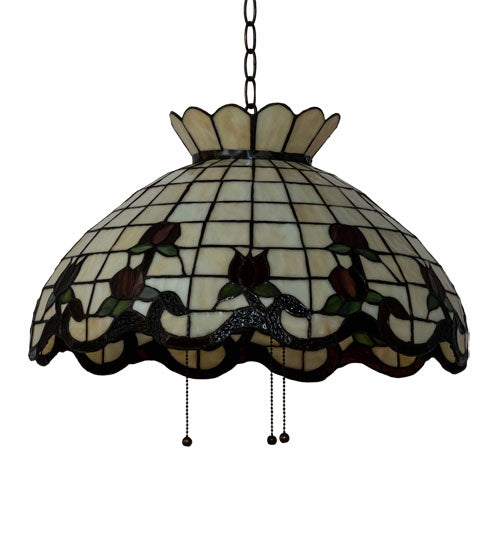 Meyda Tiffany 232767 Three Light Pendant, Mahogany Bronze