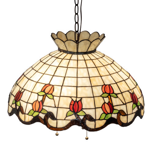 Meyda Tiffany 232767 Three Light Pendant, Mahogany Bronze