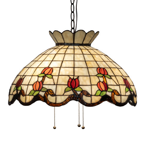 Meyda Tiffany 232767 Three Light Pendant, Mahogany Bronze