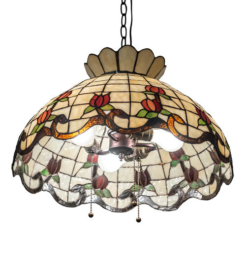 Meyda Tiffany 232767 Three Light Pendant, Mahogany Bronze