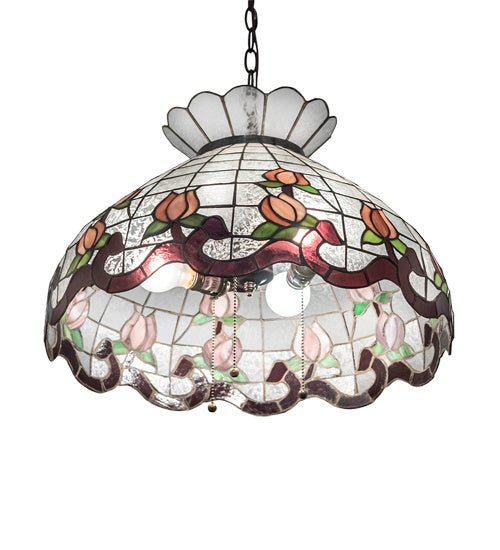Meyda Tiffany 232769 Three Light Pendant, Mahogany Bronze