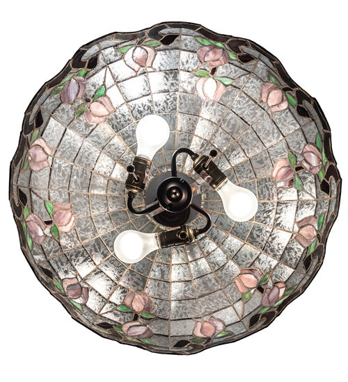 Meyda Tiffany 232769 Three Light Pendant, Mahogany Bronze