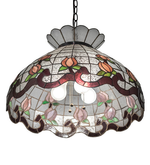 Meyda Tiffany 232771 Three Light Pendant, Mahogany Bronze