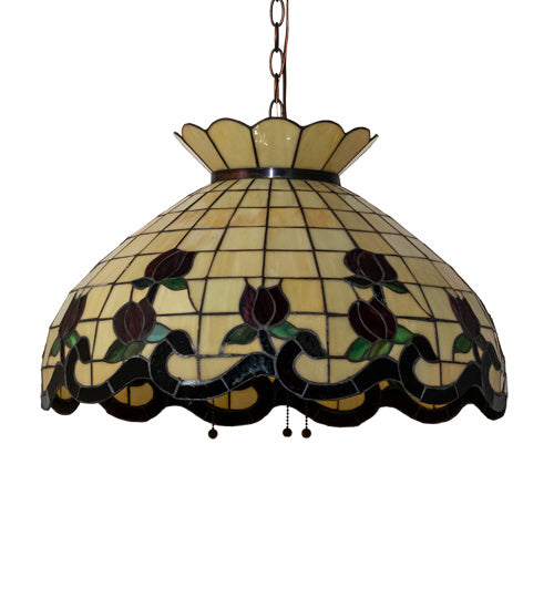 Meyda Tiffany 232772 Three Light Pendant, Mahogany Bronze