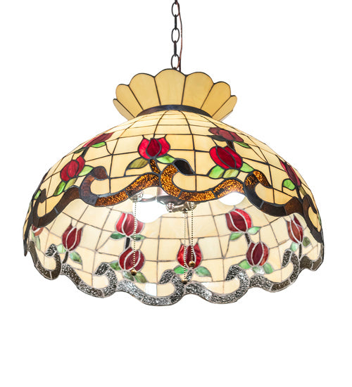Meyda Tiffany 232772 Three Light Pendant, Mahogany Bronze