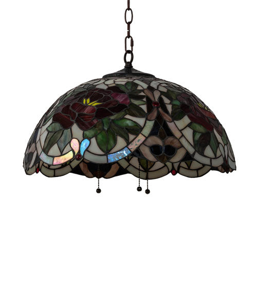 Meyda Tiffany 232774 Three Light Pendant, Mahogany Bronze