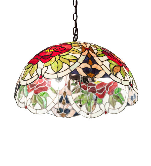 Meyda Tiffany 232774 Three Light Pendant, Mahogany Bronze