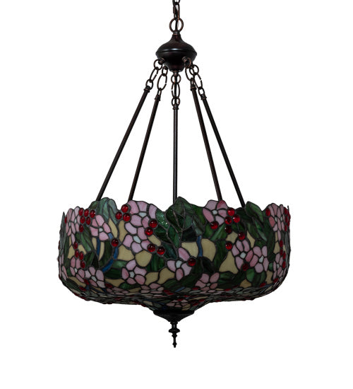 Meyda Tiffany 232776 Three Light Pendant, Mahogany Bronze