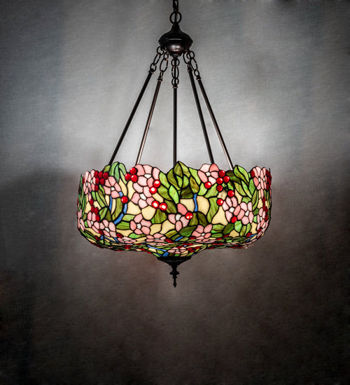 Meyda Tiffany 232776 Three Light Pendant, Mahogany Bronze