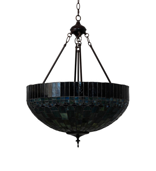Meyda Tiffany 232779 Three Light Pendant, Mahogany Bronze