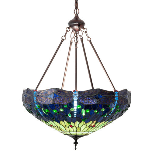 Meyda Tiffany 232781 Three Light Pendant, Mahogany Bronze