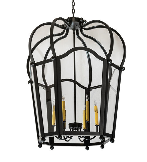 Meyda Tiffany 233011 Six Light Pendant, Blackwash