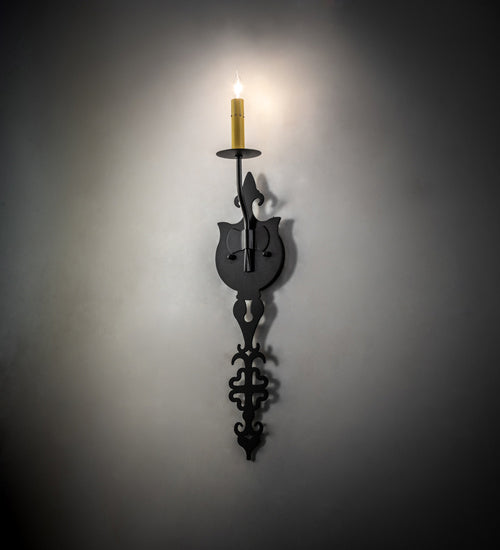 Meyda Tiffany 233401 One Light Wall Sconce, Old Wrought Iron