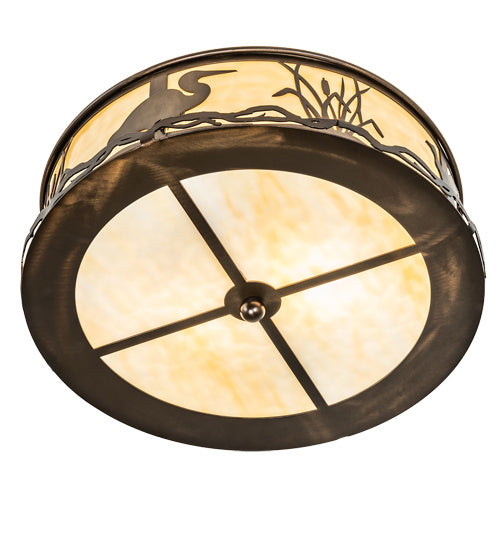 Meyda Tiffany 233512 Two Light Flushmount, Antique Copper