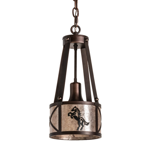 Meyda Tiffany 233536 One Light Pendant, Mahogany Bronze And Solar Black