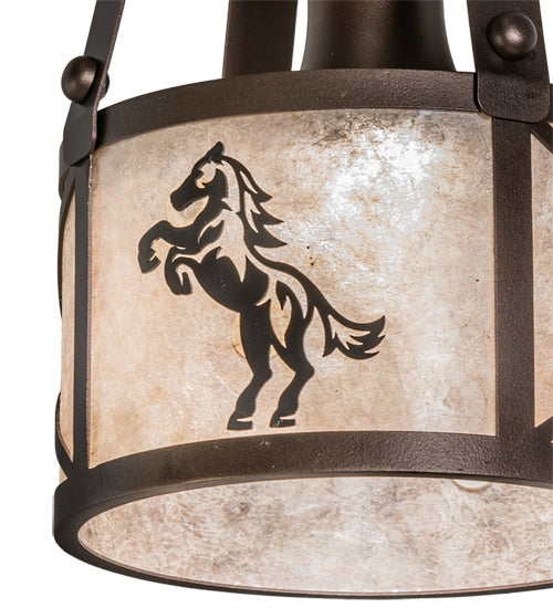 Meyda Tiffany 233536 One Light Pendant, Mahogany Bronze And Solar Black
