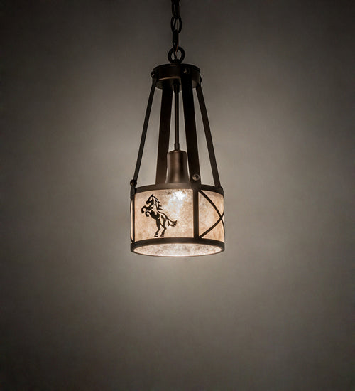 Meyda Tiffany 233536 One Light Pendant, Mahogany Bronze And Solar Black