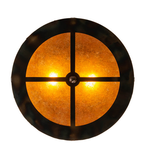 Meyda Tiffany 233628 Two Light Flushmount, Burnished Antique Copper