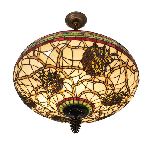 Meyda Tiffany 233726 Four Light Pendant, Antique Copper