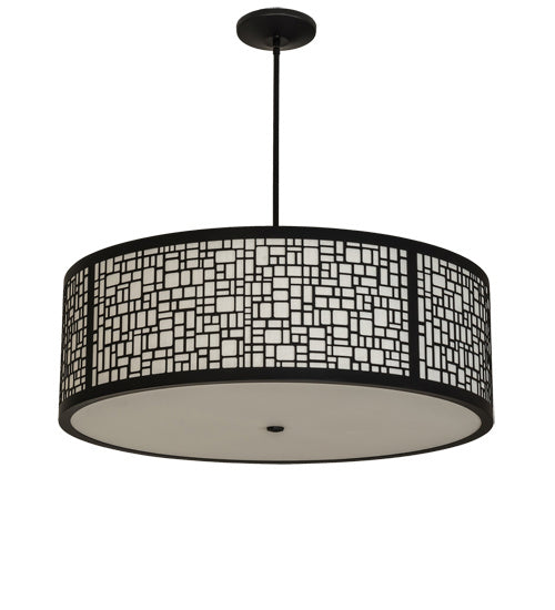 Meyda Tiffany 233735 Four Light Pendant, Flat Black