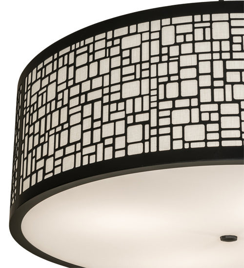 Meyda Tiffany 233735 Four Light Pendant, Flat Black