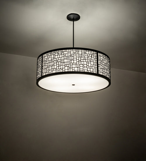 Meyda Tiffany 233735 Four Light Pendant, Flat Black