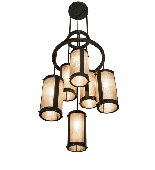 Meyda Tiffany 233898 Six Light Chandelier, Timeless Bronze