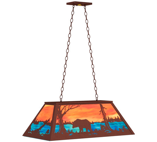 Meyda Tiffany 234050 Six Light Pendant, Rust