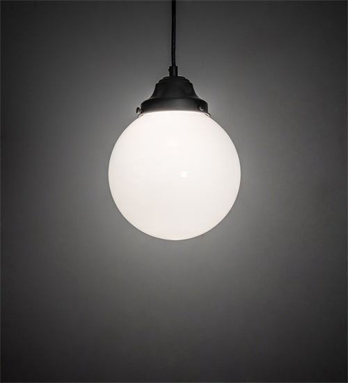 Meyda Tiffany 234342 One Light Pendant, Flat Black